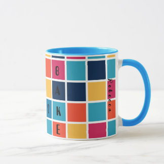 Farbige Quadrate Tasse