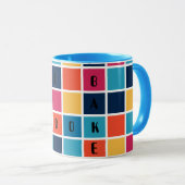Farbige Quadrate Tasse (VorderseiteRechts)