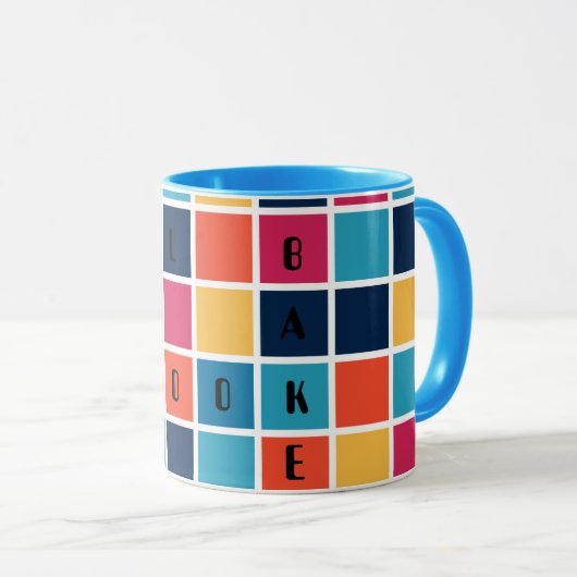 Farbige Quadrate Tasse (VorderseiteRechts)