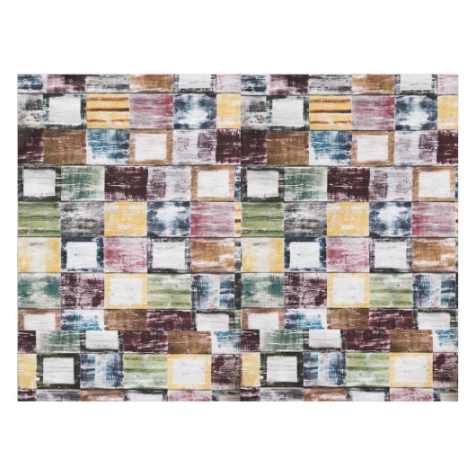 Farbige Quadrate Tischdecke (Vorderseite (Horizontal))