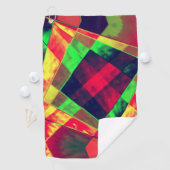 Farbige Quadrate und Rechtecke Golfhandtuch (Insitu)