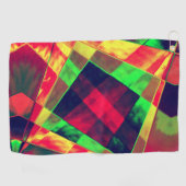 Farbige Quadrate und Rechtecke Golfhandtuch (Horizontal)