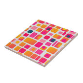 Farbige quadratische Blöcke Abstraktes Muster Retr Fliese (Seite)