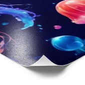 Farbige Qualle Fotodruck (Ecke)