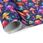 Farbige Qualle Geschenkpapier (Rolleneckpunkt)