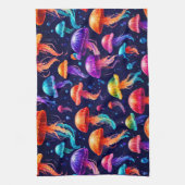 Farbige Qualle Geschirrtuch (Vertikal)