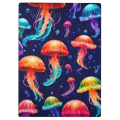 Farbige Qualle Klemmbrett (Rückseite)