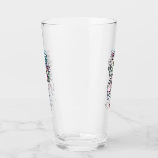 Farbige Qualle mit Mandella Glas (Rechts)