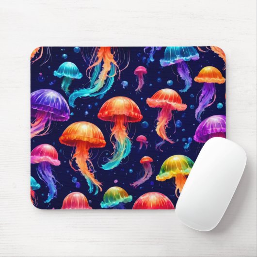 Farbige Qualle Mousepad (Mit Mouse)