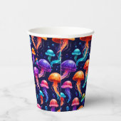 Farbige Qualle Pappbecher (Rechts)