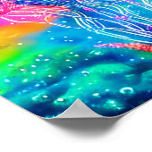 Farbige Qualle Poster (Ecke)