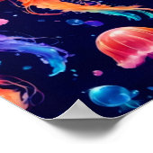 Farbige Qualle Poster (Ecke)