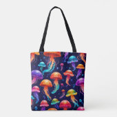 Farbige Qualle Tasche (Rückseite)