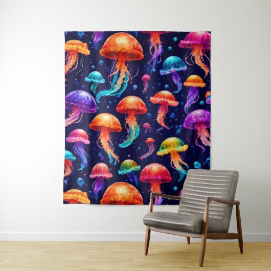 Farbige Qualle Wandteppich (Beispiel)