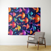 Farbige Qualle Wandteppich (Beispiel (Horizontal))
