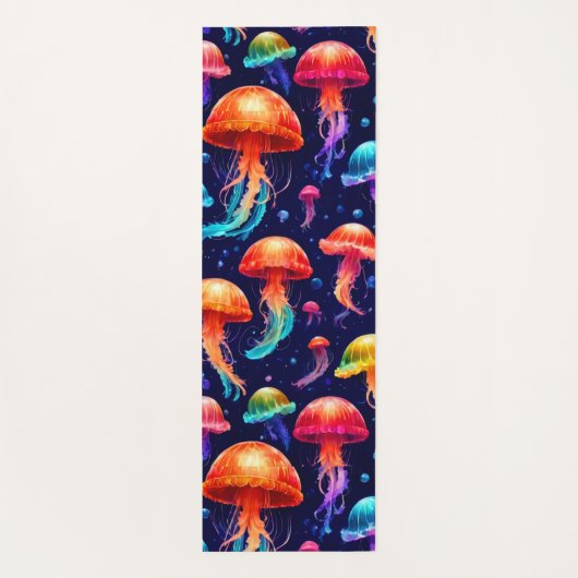 Farbige Qualle Yogamatte (Rückseite)