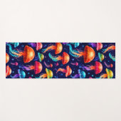 Farbige Qualle Yogamatte (Vorderseite (Horizontal))