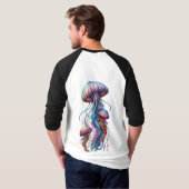 Farbige Quallen T-Shirt Design (Schwarz voll)