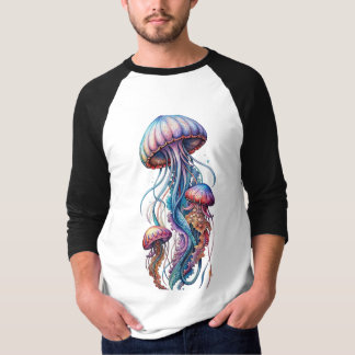 Farbige Quallen T-Shirt Design