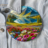 Farbige Quelle/blühender Bergsee Button (Beispiel)
