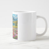 Farbige Quelle/blühender Bergsee Jumbo-Tasse (Rechts)