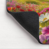 Farbige Quelle/blühender Bergsee Mousepad (Ecke)