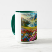 Farbige Quelle/blühender Bergsee Tasse (Vorderseite Links)