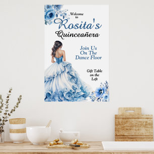 Farbige Quinceanera Poster