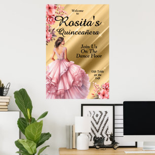 Farbige Quinceanera Poster