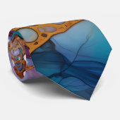 Farbige Rainbow Alcohol Tinte Bläschen Design Krawatte (Gerollt)