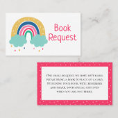 Farbige Rainbow Book Request Card Platzkarte (Vorne/Hinten)