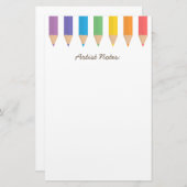 Farbige Rainbow Coloring Pencils School Kinder Briefpapier (Vorne/Hinten)