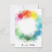 Farbige Rainbow-Farben für ein benutzerdefiniertes Mitteilungskarte (Rückseite)