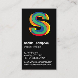 Farbige Rainbow-Fett-Typografie Visitenkarte