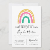 Farbige Rainbow-Kinderdusche per Mail Einladung (Vorderseite)