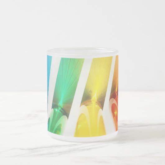 Farbige Rainbow-Light-Refraktion-Tasse Mattglastasse (Mittel)