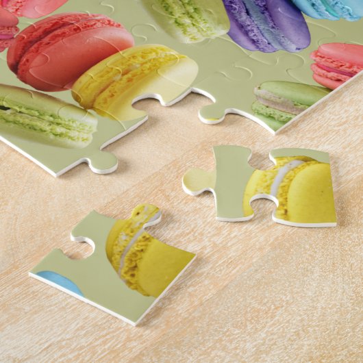 Farbige Rainbow Macaron Cookies Muster Jigsaw Puzzle (Seite)