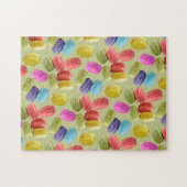 Farbige Rainbow Macaron Cookies Muster Jigsaw Puzzle (Horizontal)