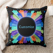 Farbige Rainbow-Sternexplosion Kissen (Decke)