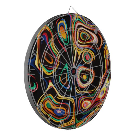 Farbige Rainbows Dartscheibe (Vorderseite Links)