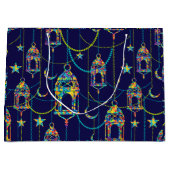 Farbige Ramadan-Symbole Große Geschenktüte (Vorderseite)