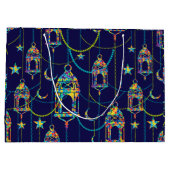 Farbige Ramadan-Symbole Große Geschenktüte (Rückseite)