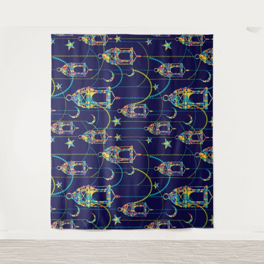 Farbige Ramadan-Symbole Wandteppich (Vorderseite)