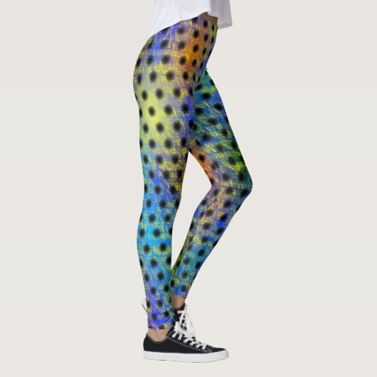 Farbige Randkreise im Hintergrund Leggings (Rechts)