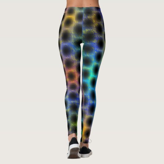 Farbige Randkreise im Hintergrund Leggings (Rückseite)
