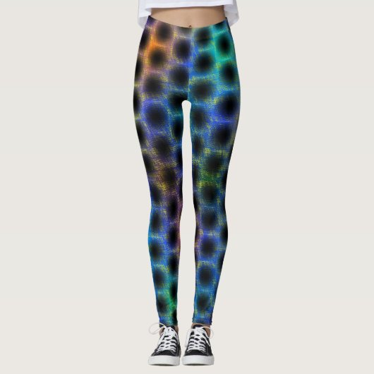 Farbige Randkreise im Hintergrund Leggings (Vorderseite)