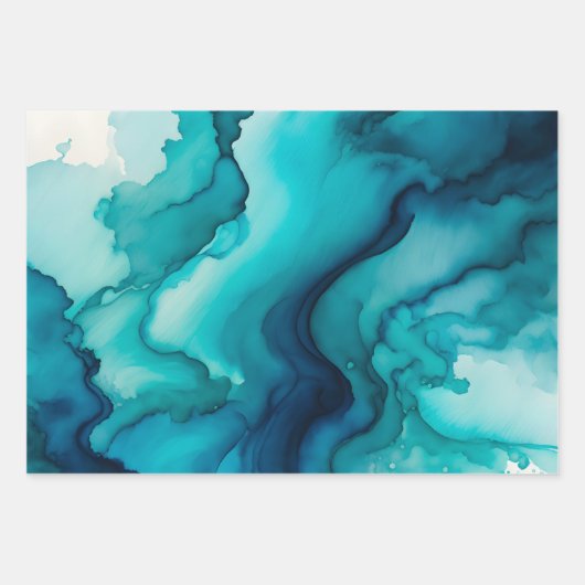 Farbige Rauch Art Wrapping Paper Sheets Geschenkpapier Set (Vorderseite 3)