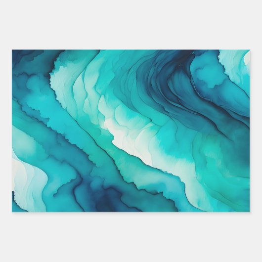 Farbige Rauch Art Wrapping Paper Sheets Geschenkpapier Set (Vorderseite 2)