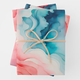 Farbige Rauch Art Wrapping Paper Sheets Geschenkpapier Set
