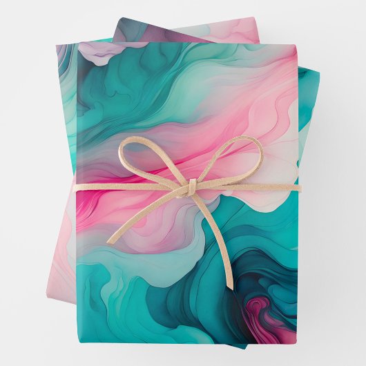 Farbige Rauch Art Wrapping Paper Sheets Geschenkpapier Set